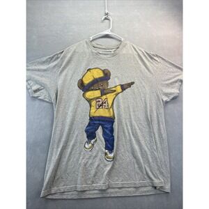 Hard Ten Clothing Co 2XL Gray Teddy Bear in Kobe Bryant #24 LA Lakers Theme